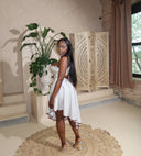 Silver Simono Midi Dress