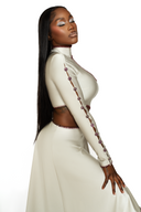 Silver Simono Midi Dress
